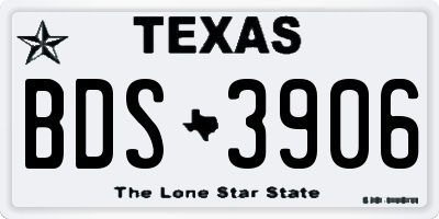TX license plate BDS3906