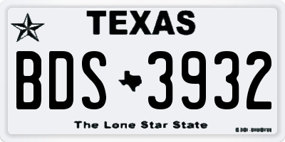 TX license plate BDS3932