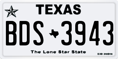 TX license plate BDS3943