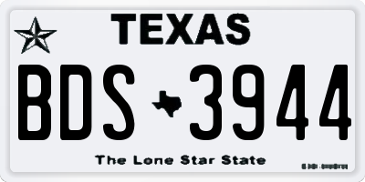 TX license plate BDS3944