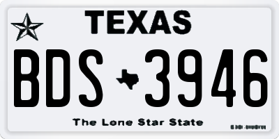 TX license plate BDS3946