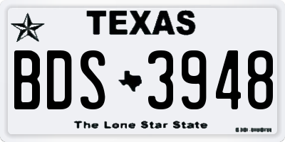 TX license plate BDS3948