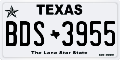 TX license plate BDS3955