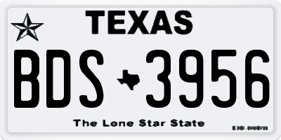 TX license plate BDS3956
