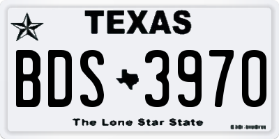 TX license plate BDS3970
