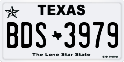 TX license plate BDS3979
