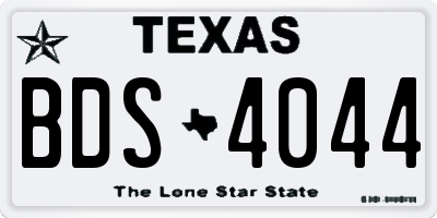 TX license plate BDS4044