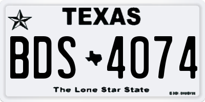 TX license plate BDS4074