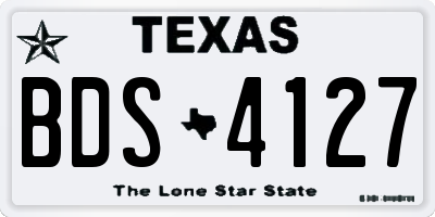 TX license plate BDS4127