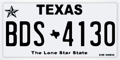 TX license plate BDS4130
