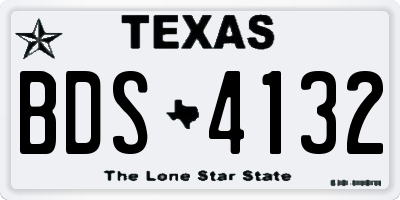 TX license plate BDS4132
