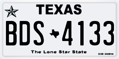 TX license plate BDS4133