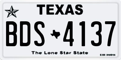 TX license plate BDS4137