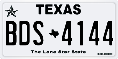 TX license plate BDS4144