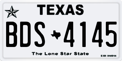 TX license plate BDS4145