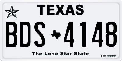 TX license plate BDS4148