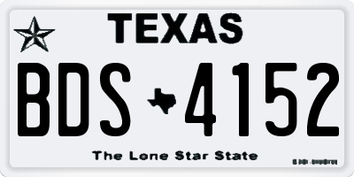 TX license plate BDS4152