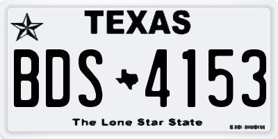 TX license plate BDS4153