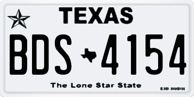 TX license plate BDS4154