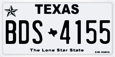 TX license plate BDS4155