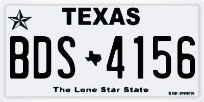 TX license plate BDS4156