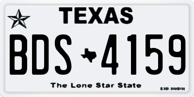 TX license plate BDS4159