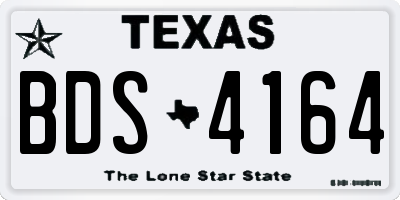 TX license plate BDS4164