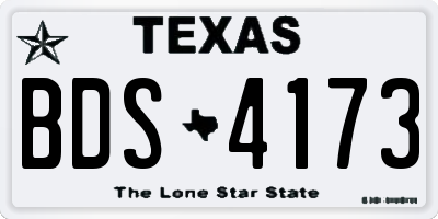 TX license plate BDS4173