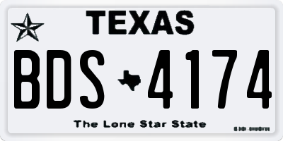 TX license plate BDS4174