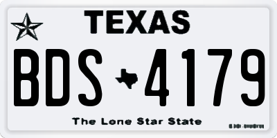 TX license plate BDS4179