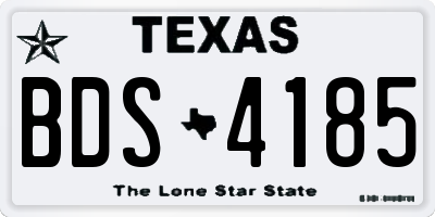 TX license plate BDS4185