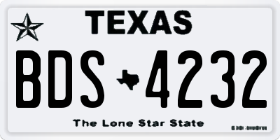 TX license plate BDS4232