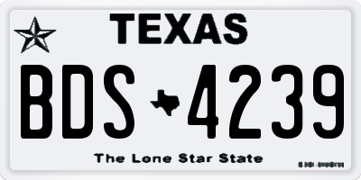 TX license plate BDS4239