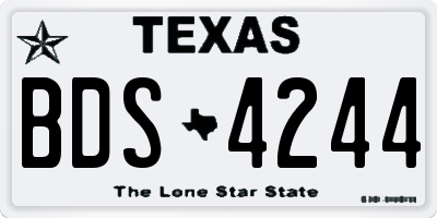 TX license plate BDS4244