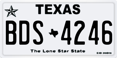 TX license plate BDS4246