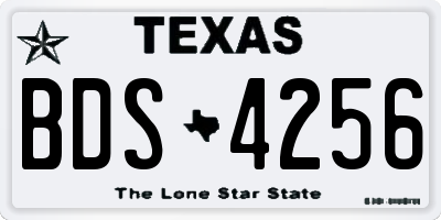 TX license plate BDS4256