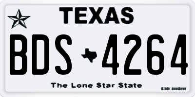 TX license plate BDS4264