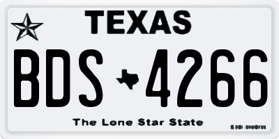 TX license plate BDS4266