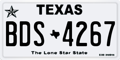 TX license plate BDS4267