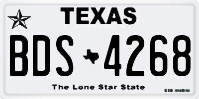 TX license plate BDS4268
