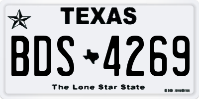 TX license plate BDS4269