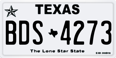 TX license plate BDS4273