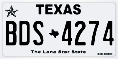 TX license plate BDS4274