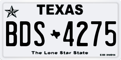 TX license plate BDS4275