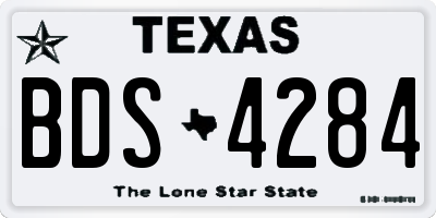 TX license plate BDS4284