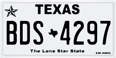 TX license plate BDS4297