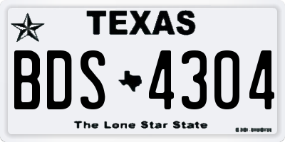 TX license plate BDS4304