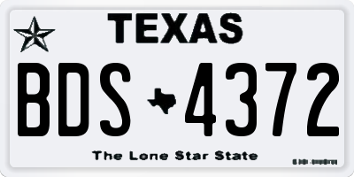 TX license plate BDS4372