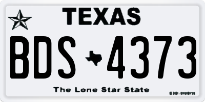 TX license plate BDS4373