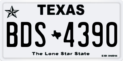 TX license plate BDS4390
